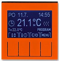 Терморегулятор электронный с датчиком без рамки ABB EPJ Levit 0С +45С оранжевый/дымчатый черный картинка